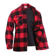 Concealed Carry Red Flannel Zip Shirt CCW Buffalo Plaid Tactical Jacket ... - $63.77+