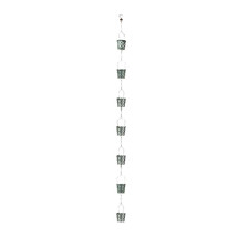 74 Inch Galvanized Metal Olive Bucket Rain Chain Gutter Home Downspout Accent - £27.68 GBP