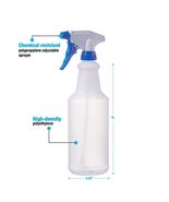 Leakproof Spray Bottle with Blue Sprayer, HDPE, 32oz, 12 Piece - £15.71 GBP