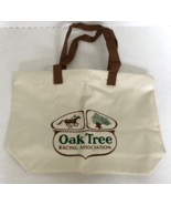 Vintage oak tree racing association canvas zipper tote bag promotional item - $29.79 CAD