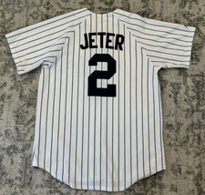 New York Yankees MLB Derek Jeter Baseball Pinstripe Jersey Size Medium Majestic - £38.91 GBP