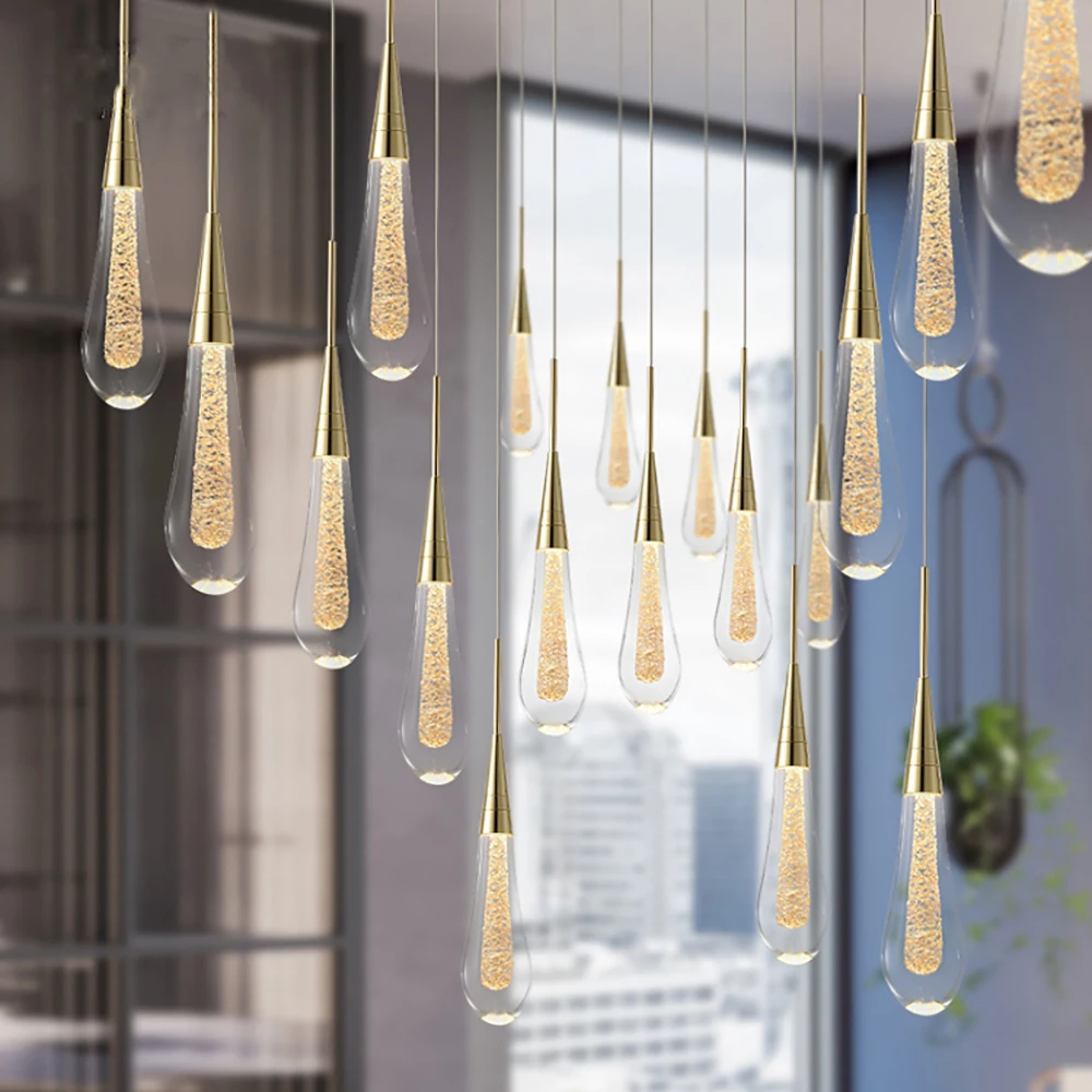 New Led Nordic light luxury crystal chandelier creative bedroom modern s... - $37.62+
