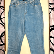 DKNY Vintage shimmer metallic DeLancey high rise skinny jeans, 30/10 - £19.35 GBP