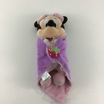 Disney Babies Minnie Mouse 12&quot; Plush Stuffed Doll Toy with Blanket Wrap ... - £24.27 GBP