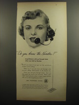 1952 Bell Telephone System Ad - Do you know the number? - $18.49
