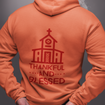 Heavy Blend™ Hooded Sweatshirt Thankful and Blessed (Red Theme) - $29.69+
