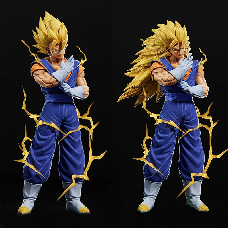 40cm Dragon Ball Action Figure GK Double Head SSJ3 Vegetto Figure PVC Anime - £115.64 GBP