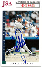 Lance Parrish signed 1993 Score Baseball On Card Auto #587- JSA #HH18653 (Seattl - £17.24 GBP
