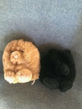 Lot of 2 Swibco Plush Pudgy Black &amp; Orange Tabby Kitty Cat Stuffed Animal – 4 in - £10.46 GBP