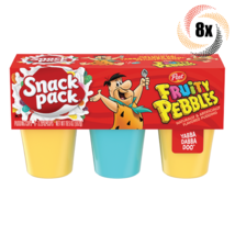 8x Packs Snack Pack Fruity Pebbles Flavored Pudding  | 3 Per Pack | 19.5oz - £45.80 GBP