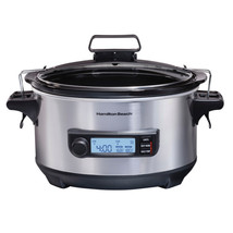 Crock Pot Slow Cooker Hamilton Beach Small 6 Qt Quart Crockpot Programmable New - $92.99