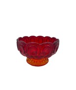 Vintage L E Smith Moon &amp; Star Amberina Glass Candy Dish Pedestal Compote... - £25.44 GBP