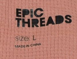 Epic Threads 100138398BO Large Canyon Clay Long Sleeve Thermal Shirt image 3