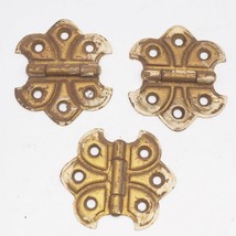 Lot of 3 Brass Colored Cabinet Drawer Hinge - £11.86 GBP