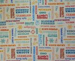 Cotton Typographic Tapestry Starlit Tower States Fabric Print by Yard D6... - $16.95