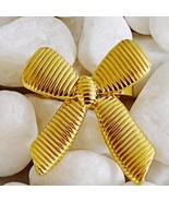 Cabled Adjustable Bow Ring Gold - $16.83