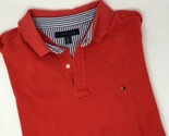 XL TOMMY HILFIGER Mens Polo Short Sleeve Orange Golf Shirt 100% Cotton - $14.73