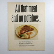 Vtg All That Meat and No Potatoes Rice Council of America Eastern Air Print Ad - £5.74 GBP