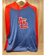 St. Louis Cardinals Hooded Red/Blue Pullover:  Adult  XL - £12.44 GBP