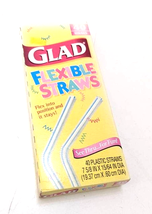 Glad Flexible Straws See Through 1999 Vintage 90s Old Stock New Sealed - £11.07 GBP