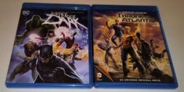 2 Blu-rays/DVD (4 Disc) Justice League: Throne Of Atlantis + Jl: Dark Dc Aquaman - £7.18 GBP