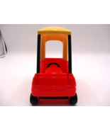 Little Tikes Dollhouse Cozy Coupe Miniature Red Yellow Mini Car 6” - $14.85