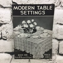 Modern Table Settings Pattern Book No. 88 The Spool Cotton Co Vintage 1937 - $19.79