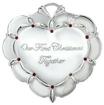 Waterford Our First Christmas Together Ornament 2012 Silverplate Heart G... - $19.70