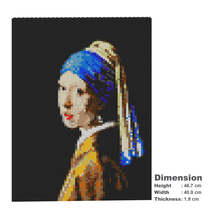 Girl with a Pearl Earring Brick Painting (JEKCA Lego Brick) DIY Kit - £92.39 GBP