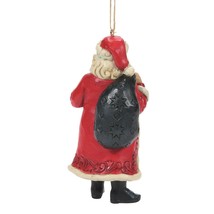 Jim Shore Santa with FAO Toy Bag Ornament 4.72" High Resin Christmas Collectible image 2