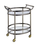 Lakelyn Serving Cart, Clear Glass &amp; Brushed Bronze Finish - $391.54 CAD
