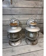 Metal Cottage/Cabin Porch Lanterns Electric Wall Mount Lights Set Of 2 - $68.31