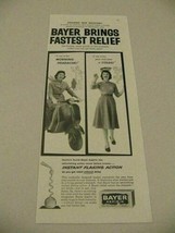 1959 Print Ad Bayer Aspirin Happy Lady on Vespa Motor Scooter  - £8.47 GBP