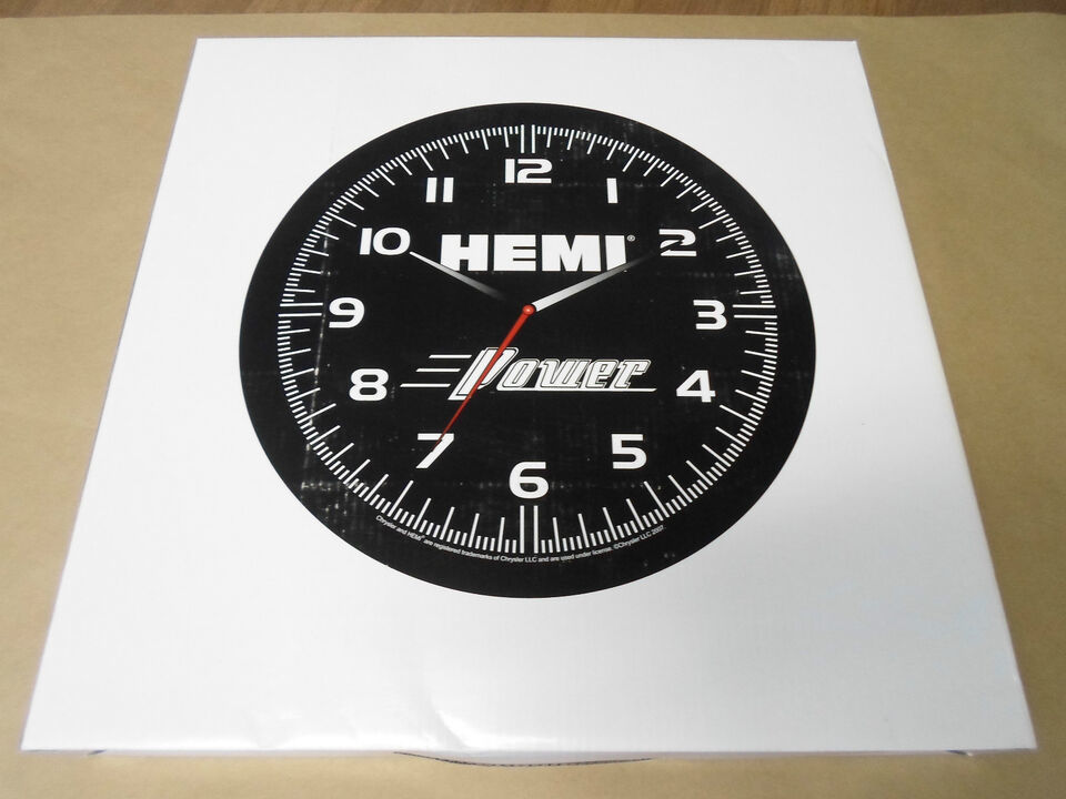 Hemi Power Wall Clock Magnum Wrangler 300 Official Licensed Chrysler Black - $9.99
