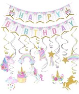 Unicorn Birthday Decorations, Unicorn Party Decorations, Unicorn Party S... - £6.69 GBP