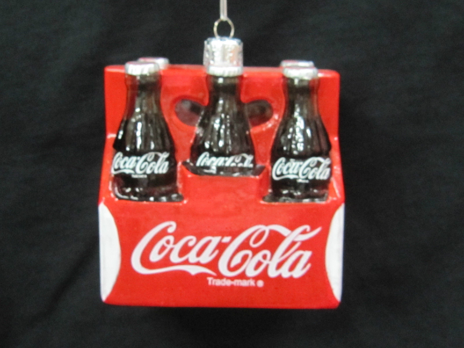 Coca-Cola Kurt Adler Molded Glitter Glass 6-Pack of Bottles Ornament 2010 - $16.34