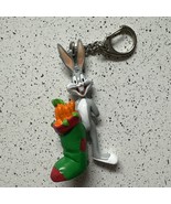 Bugs Bunny 3&quot; Tall Christmas Stocking Keychain Warner Bros Looney Tunes - $9.89