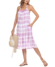 MSRP $54 Raviya Womens Tie-Dyed Tiered Swim Cover-Up Tie Dye Purple Size Small - £12.29 GBP