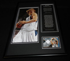 Dirk Nowitzki Framed 12x18 Game Used All Star Shorts &amp; Photo Display Mavericks - £55.31 GBP