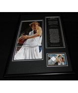 Dirk Nowitzki Framed 12x18 Game Used All Star Shorts &amp; Photo Display Mav... - £54.36 GBP