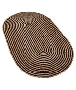 4x6 5x8 Oval Natural Jute Rug Handmade Braided Vintage Area Rug Indian B... - $56.24 CAD+