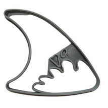 Shark Fin Shape Detailed Surf Waves Cookie Cutter Made In USA PR5066 - £3.18 GBP