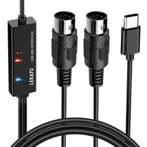 Midi Usb C Cable Type-C Midi Interface With Input &amp; Output Connecting With Keybo - £30.50 GBP