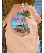 Margaritaville CHILLIN & GRILLIN Cotton T-Shirt Apricot Tasso Elba Size XL