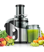 Juicer Machine With Extra-wide 3&quot; Feed Chute 2 Speed Extractor Fruits No... - £78.33 GBP