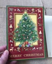 Vintage Christmas In The Air Holiday Tree Greeting Card w Matching Envelope - $4.70