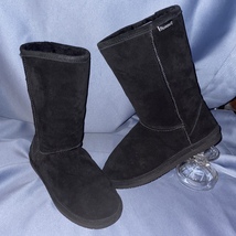 BEARPAW Black Sheepskin &amp; Suede Boot EMMA SHORT S/N 610W, Women Size 7  - £39.07 GBP