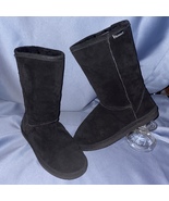 BEARPAW Black Sheepskin &amp; Suede Boot EMMA SHORT S/N 610W, Women Size 7  - £38.54 GBP