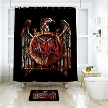 Slayer Shower Curtain Bath Mat Bathroom Waterproof Decorative - £18.31 GBP+