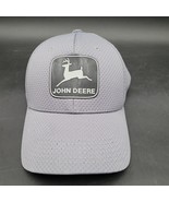 New w/o Tags Gray Mesh John Deere Farm Equipment Hat Cap Elastic Flexfit... - $188.30 MXN
